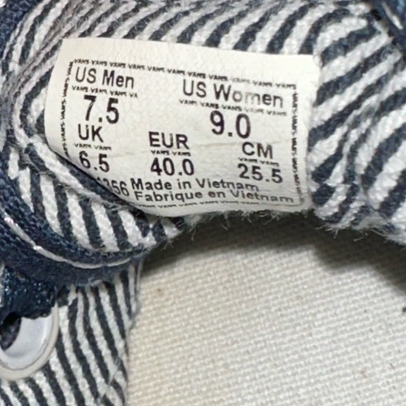 (2 for $10) Vans Classic Navy Blue Canvas Sneakers - Picture 7 of 7